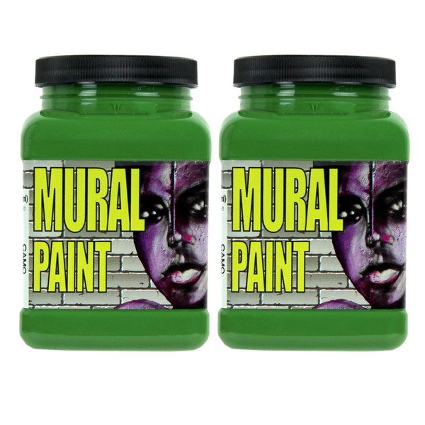 Chroma Mural Paint, Pint, Camo (Dark Green), Pack Of 2 CRM2478-2