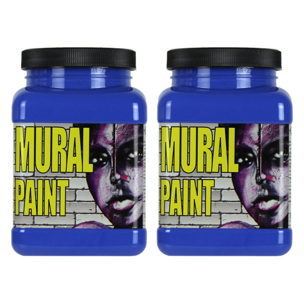 Chroma Mural Paint, Pint, Neptune (Cobalt Blue Hue), Pack Of 2 CRM2505-2