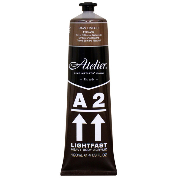 Atelier A2 Heavy Body Lightfast Artist Acrylic, 4 Oz., Raw Umber CRM772