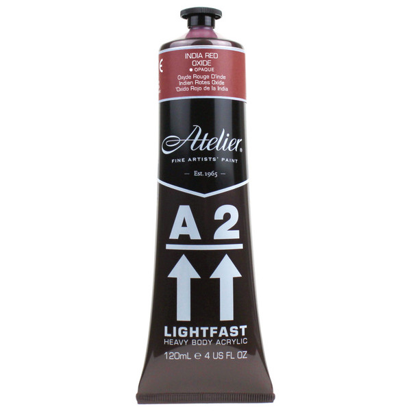 Atelier A2 Heavy Body Lightfast Artist Acrylic, 4 Oz., India Red Oxide CRM774