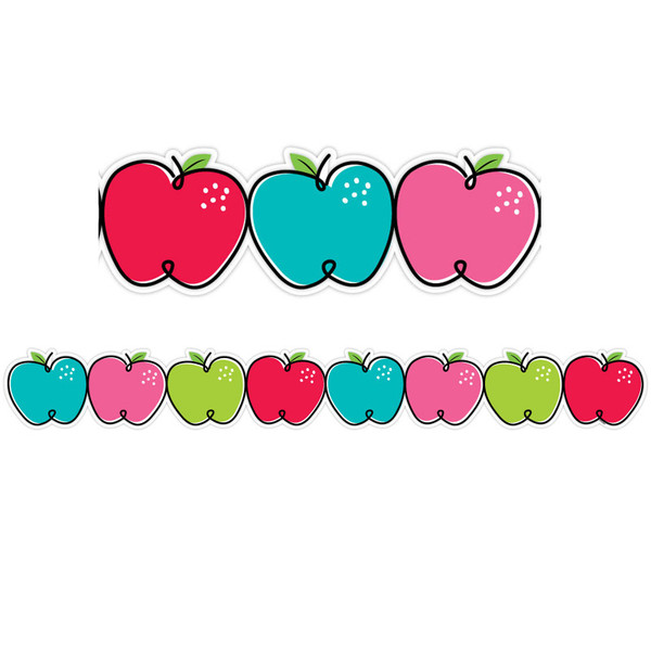 Creative Doodle Apples Ez Border, 48 Feet CTP10417