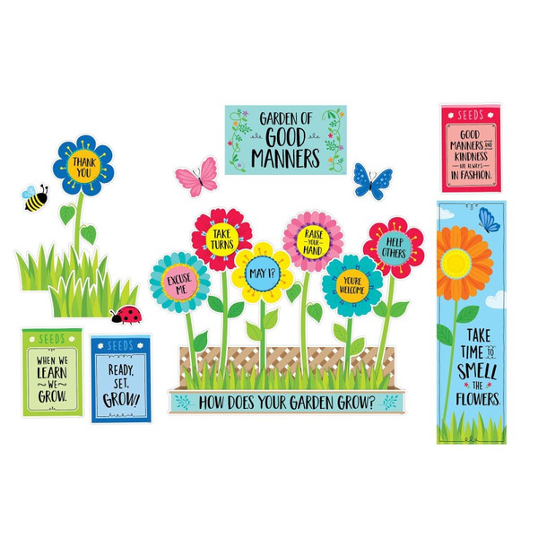 Creative Garden Of Good Manners Mini Bulletin Board Set CTP10447