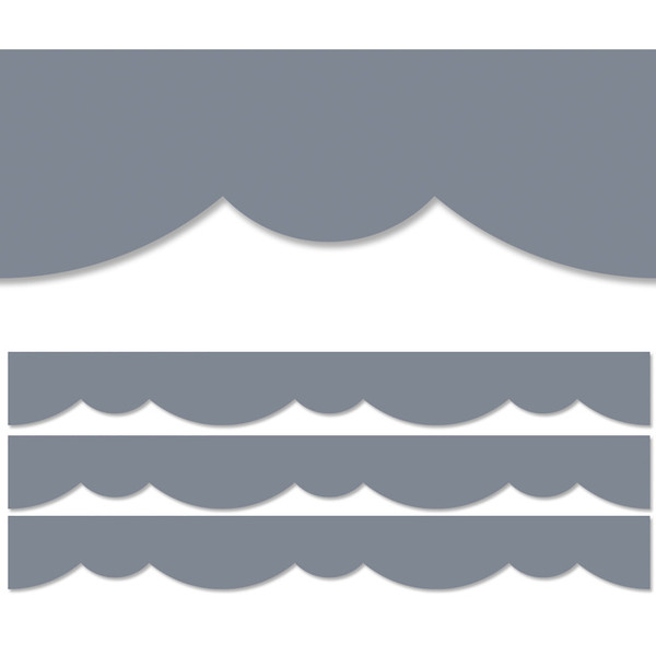 Creative Charcoal Stylish Scallops Ez Border, 48 Feet, 3 Packs CTP10473-3