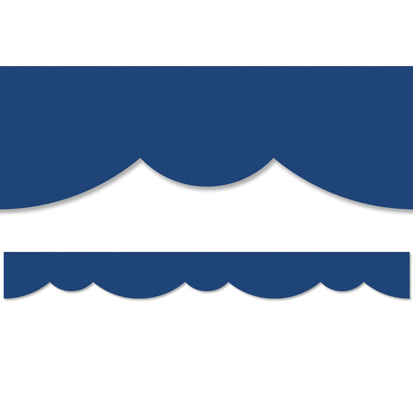 Creative Blue Stylish Scallops Ez Border, 48 Feet CTP10475