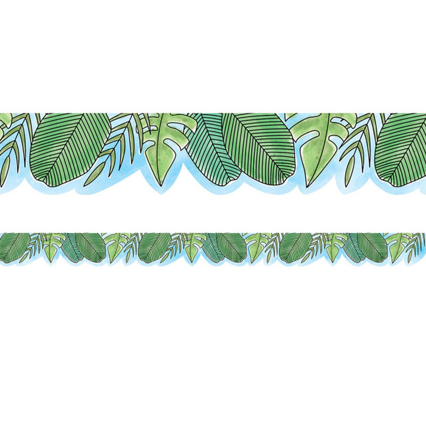 Creative Safari Friends Jumbo Leaves Ez Border, 48 Feet CTP10513