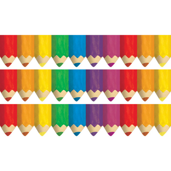 Creative Jumbo Color Pencils Ez Border, 48 Feet Per Pack, 3 Packs CTP10559-3