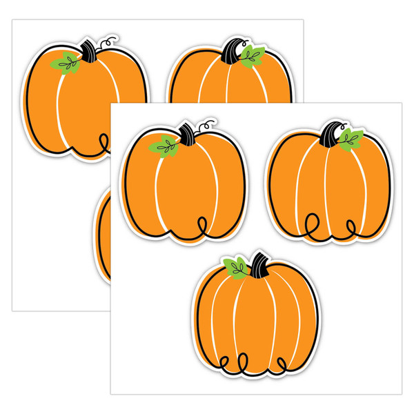Creative Core Décor Doodle Pumpkin 6" Designer Cut-Outs, 36 Per Pack, 2 Packs CTP10590-2