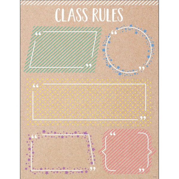Creative Krafty Pop Class Rules Chart CTP10896