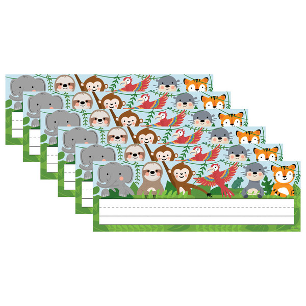 Creative Jungle Friends Name Plates, 36 Per Pack, 6 Packs CTP10939-6