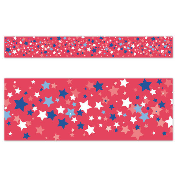 Creative Core Decor Patriotic Stars Ez Border, Bulletin Board Border, 48 Feet CTP11049