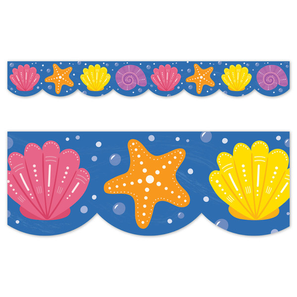 Creative Sea Friends Seashells Ez Border, Bulletin Board Border, 48 Feet CTP11056