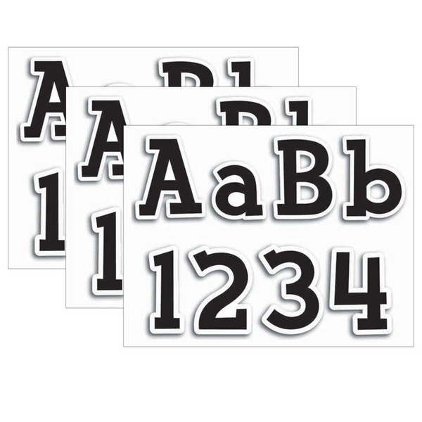 Creative Fancy Black 4" Designer Letters, 210 Per Pack, 3 Packs CTP1894-3
