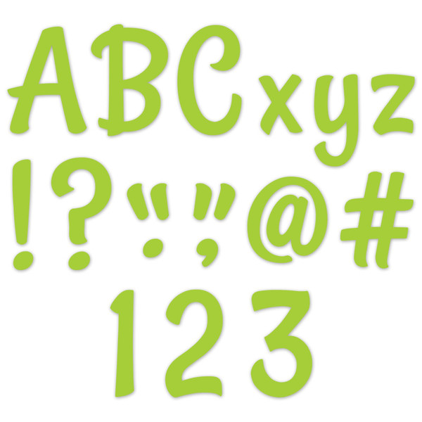 Creative Stylish Lime Green 4" Designer Letters, 235/Pack CTP8716