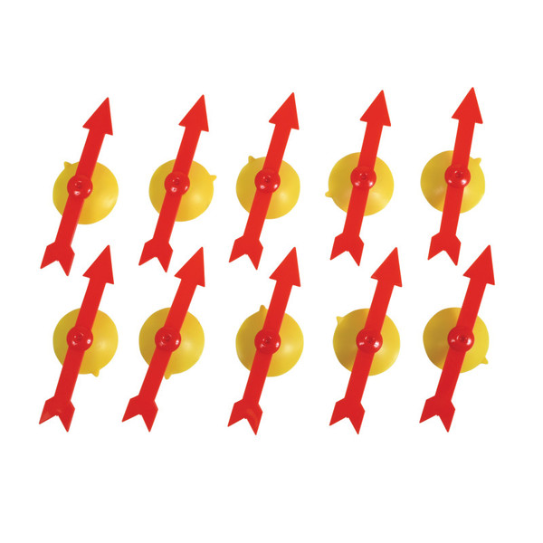 Edxeducation Suction Spinners - Set Of 10 - Arrow Spinner For Games CTU18002