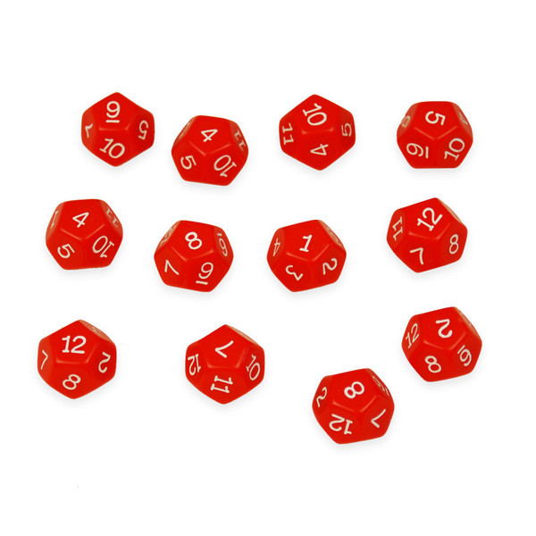 Learning Polyhedra Dice - 12 Sides - Set Of 12 CTU7341