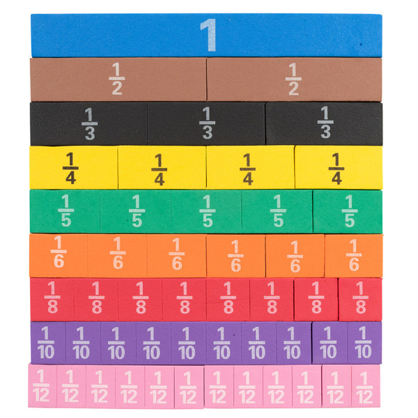 Learning Fraction Tiles - Foam - Magnetic - Set Of 51 CTU7699