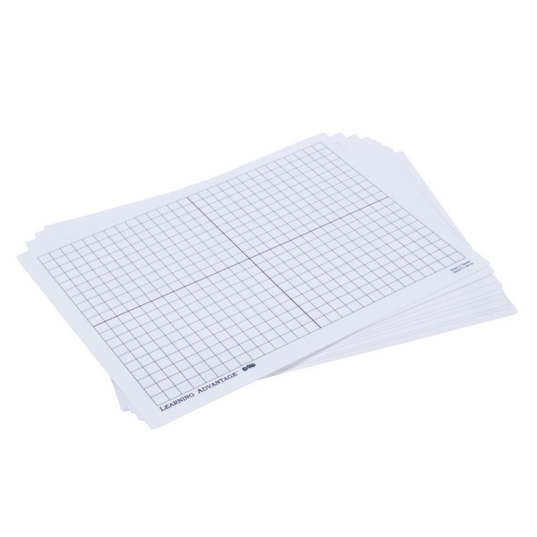 Learning X-Y Axis Dry Erase Grid Boards - Set Of 10 CTU7854