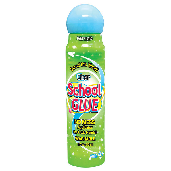 Crafty Dab'N Stic Non-Toxic Odorless School Glue, 1.75 Oz Bottle, Dries Clear, Pack Of 6 CV-50798