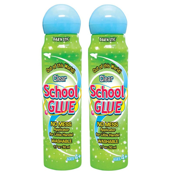 Crafty Dab'N Stic School Glue, 1.7 Oz, 6 Per Pack, 2 Packs CV-50798-2
