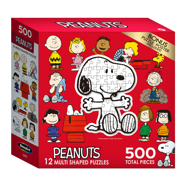 Cra-Z-Art Licensed Peanuts Mini Shaped Puzzle Set, 12 Puzzles CZA0079ZZAH