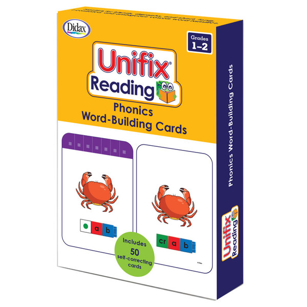 Didax Unifix Reading: Phonics Word-Building Cards, Grade 1-2 DD-211415