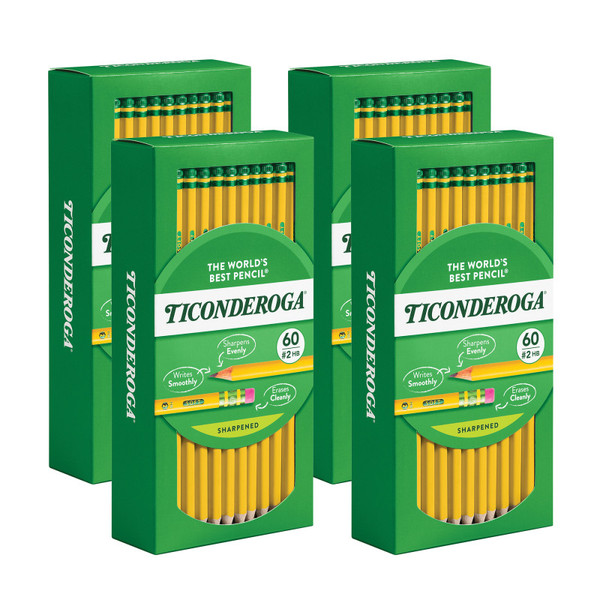 Ticonderoga #2 Yellow Pencils Master Pack, 240 Count DIX14634