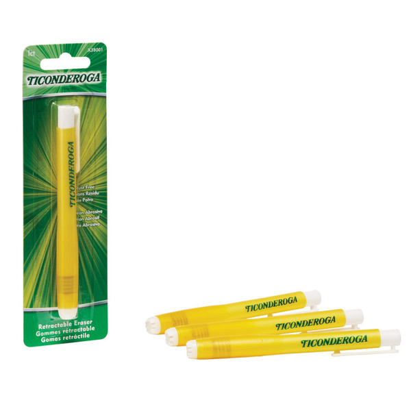 Ticonderoga Retractable White Eraser, 1 Count DIX38001
