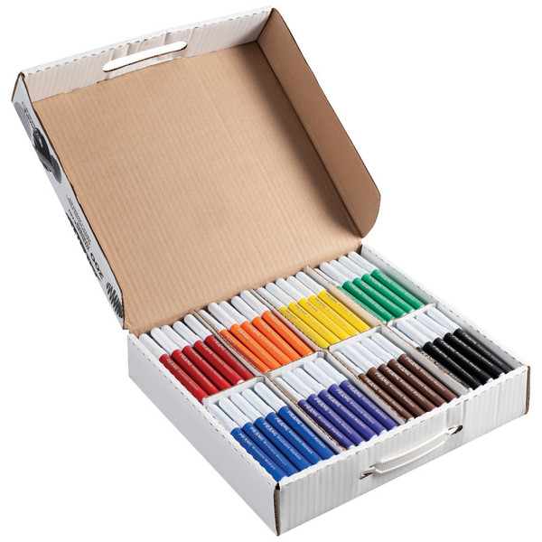 Prang Washable Art Marker Masterpack, 8 Colors, 200 Per Box DIX80613