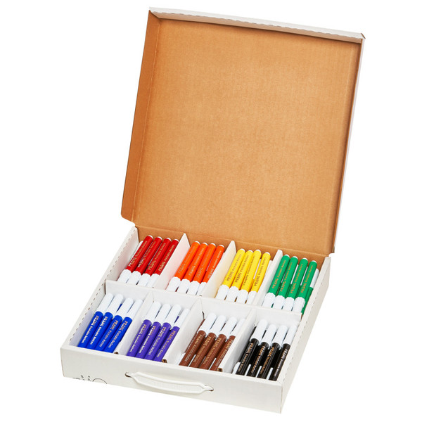 Prang Art Markers, Washable Master Pack, 8 Colors, 96 Markers DIX80614