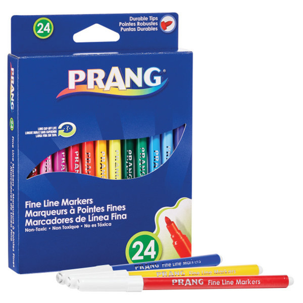 Prang Classic Art Markers, Fine Line, 24 Colors DIX80715
