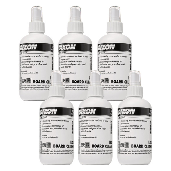 Dixon Dry Erase Board Cleaner, Spray Bottle, 8 Oz., Pack Of 6 DIX94008-6