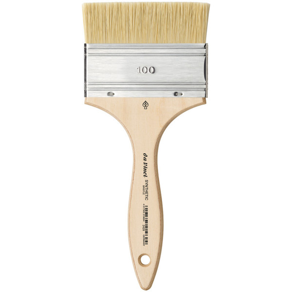 Da Synthetic Mottler Brush, Natural Hog, Acrylic & Oil, Flat, Series 2429, Size 100 DVXVA2429100