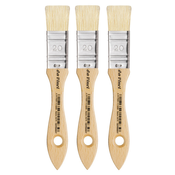 Da Maestro2 Mottler Brush, Natural Bristle, Acrylic & Oil, Flat, Series 2475, Size 20, Pack Of 3 DVXVA247520-3