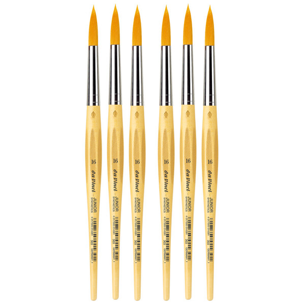 Da Junior Synthetics Student Brush, Synthetic, Tempera, Round, Series 303, Size 1, Pack Of 6 DVXVA3031-6