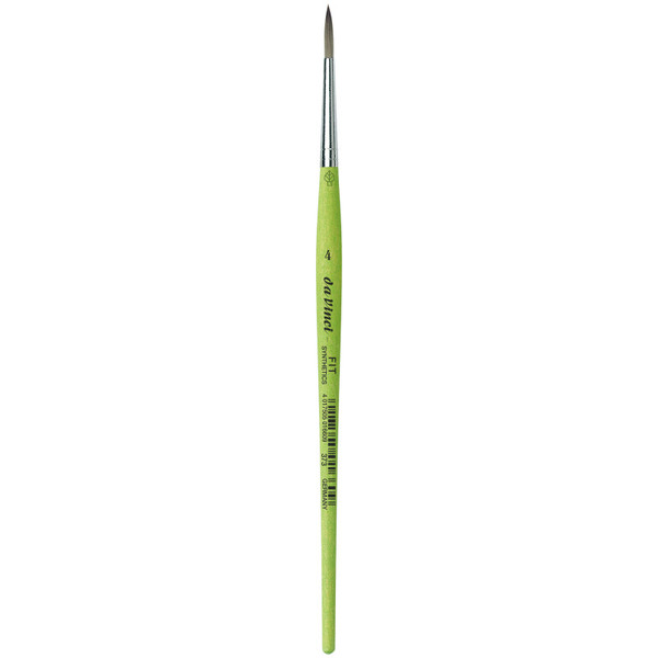 Da Fit Synthetics Student Brush, Synthetic, Acrylic & Tempera, Round, Series 373, Size 4 DVXVA3734