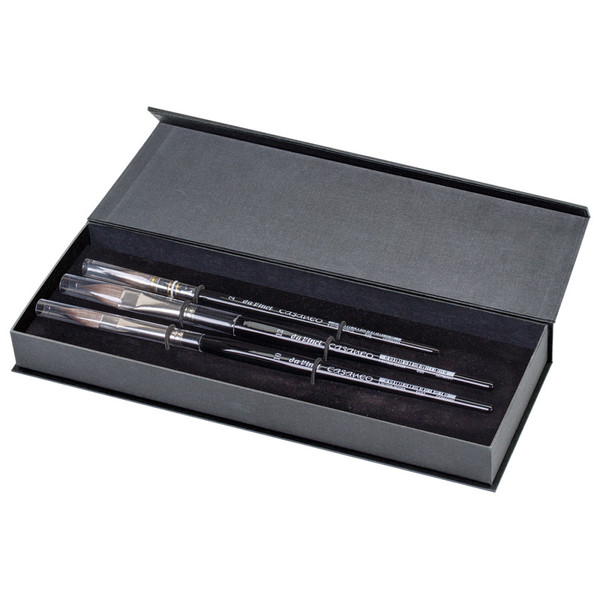 Da Casaneo Synthetic, Watercolor, 3-Brush Set In Gift Box With Magnetic Close DVXVA42500