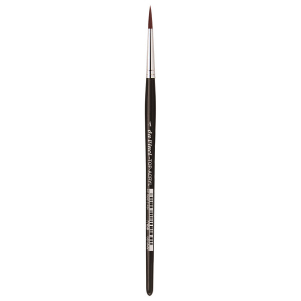 Da Top-Acryl Red-Brown Brush, Synthetic, Acrylic & Oil, Round, Series 7785K, Size 4 DVXVA7785K4