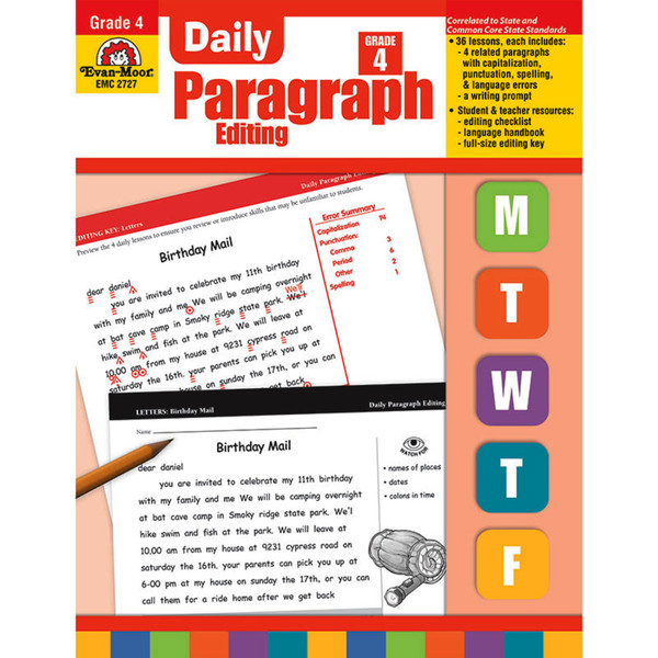 Evan-Moor Daily Paragraph Editing Book, Grade 4 EMC2727