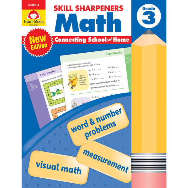 Evan-Moor Skill Sharpeners: Math, Grade 3 EMC8253