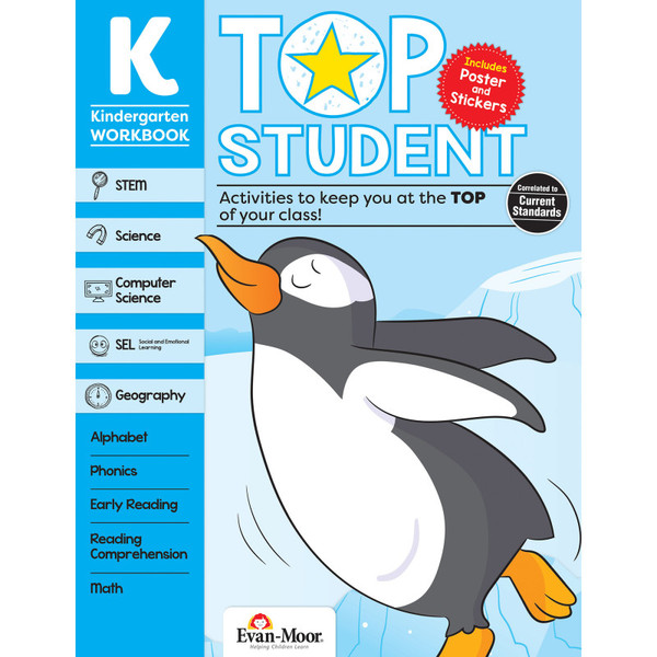 Evan-Moor Top Student Activity Book, Grade K EMC9320