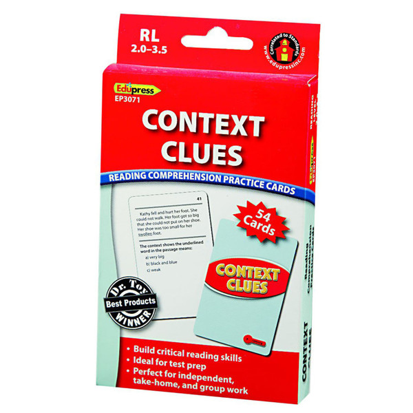 Edupress Context Clues Practice Cards, Levels 2.0-3.5 EP-3071