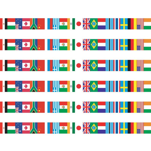 Edupress International Flags Spotlight Border, 36 Per Pack, 6 Packs EP-595-6
