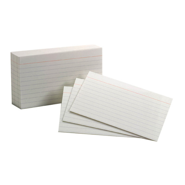 Oxford Ruled Index Cards, 3" X 5", White, Pack Of 100 ESS40153SP