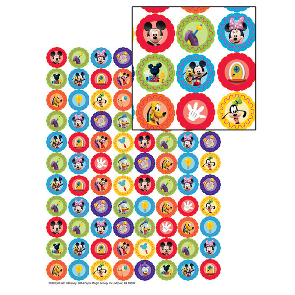 Eureka Mickey Mouse Clubhouse Gears Mini Stickers, Pack Of 704 EU-621002