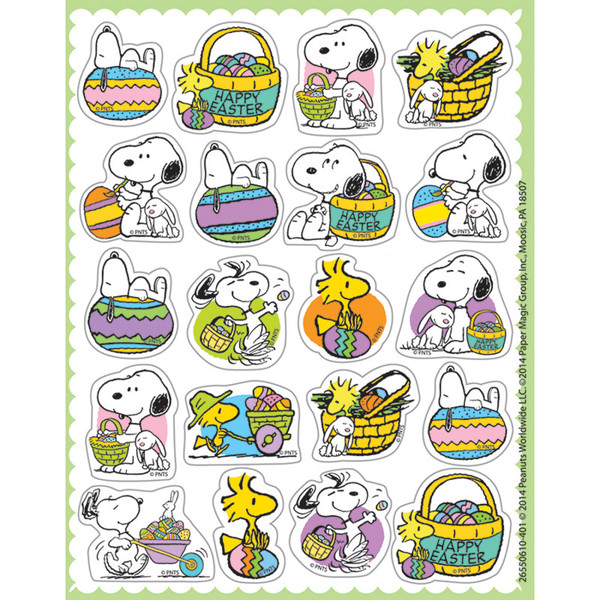 Eureka Peanuts Easter Theme Stickers, Pack Of 120 EU-655061