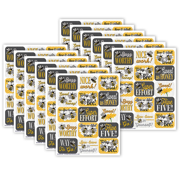 Eureka The Hive Success Stickers, 120 Per Pack, 12 Packs EU-655093-12