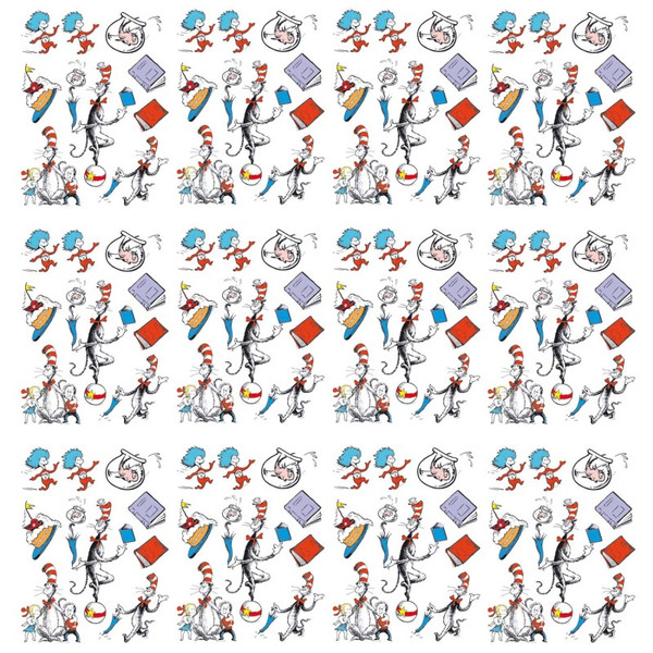 Eureka Cat In The Hat Characters Window Clings, 12 Sheets EU-836025-12