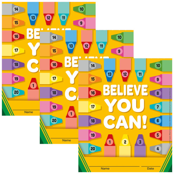 Eureka Crayola Mini Reward Chart With Stickers, 36 Per Pack, 3 Packs EU-837066-3