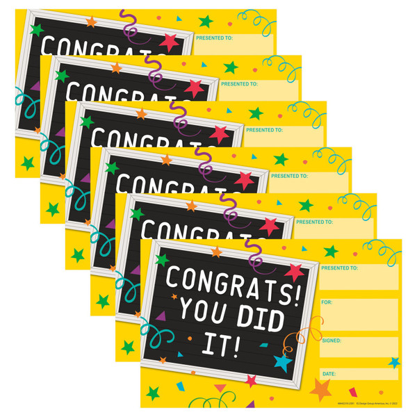 Eureka You Did It! Recognition Award, 36 Per Pack, 6 Packs EU-844231-6