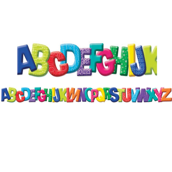 Eureka Color My World Abc Extra Wide Die Cut Deco Trim, 37 Feet EU-845621